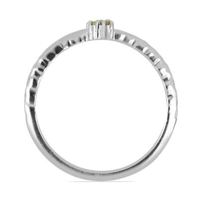 BUY YELLOW DIAMOND DOUBLE CUT GEMSTONE RING IN 925 SILVER